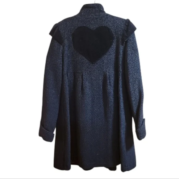 ERIN by Erin Fetherston Charcoal Pea Coat - Picture 2 of 4